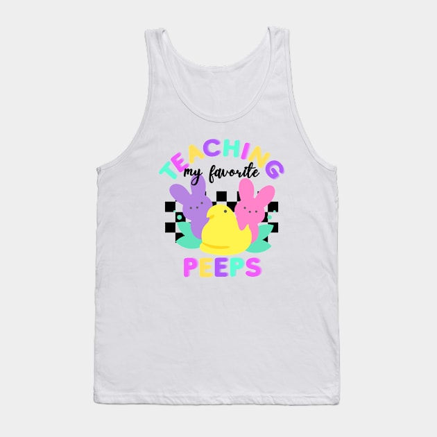 Easter Peeps Teacher Shirt Tank Top by ChaneyAtelier